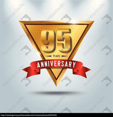 Logo der Feierlichkeiten zum 95 jährigen Jubiläum Stock Photo