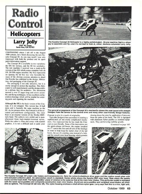 Radio Control: Helicopters | Model Aviation Library