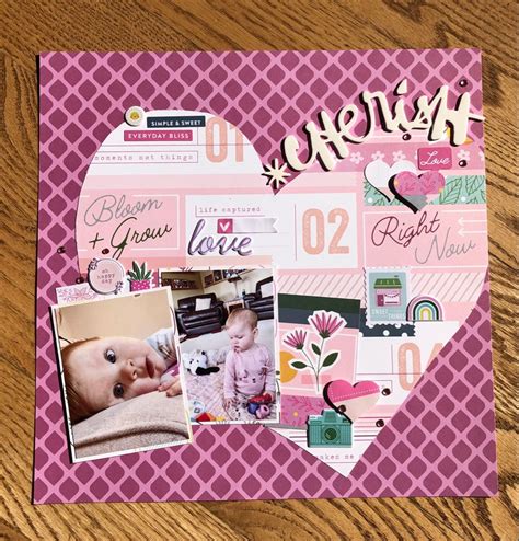 Pinkfresh Studio Noteworthy Scrapbooking Layouts Scrapbook Happy Day