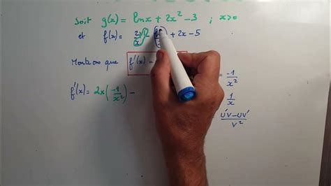 Dérivation De Fonction Logarithme Népérien Et Raisonnement Maths Terminale Youtube