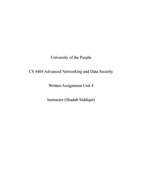 Cs Unit Written Assignment University Of The People Cs