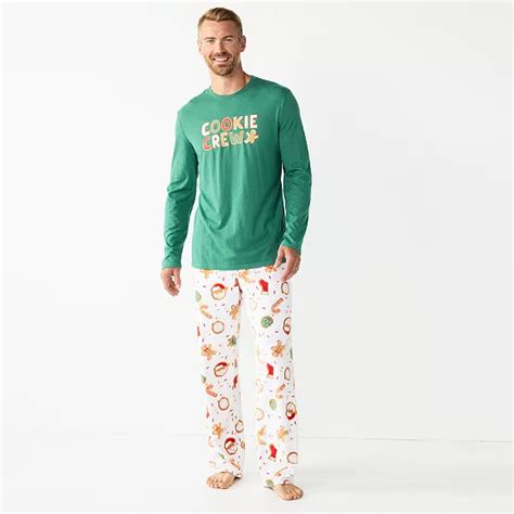 Mens Jammies For Your Families® Sweet Holiday Wishes Top And Bottoms