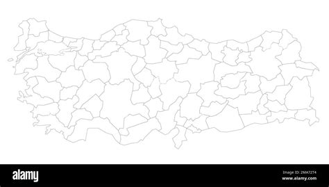 Turquía Mapa político de las divisiones administrativas Imagen Vector ...