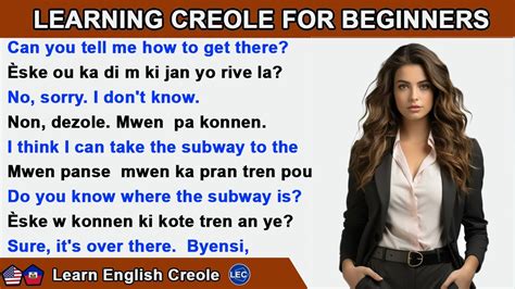 Learning Creole For Beginners English Speaking Daily Use Words