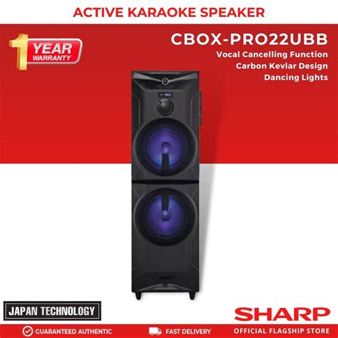 Sharp Cbox Pro22ubb Active Karaoke Speaker Shopee Philippines