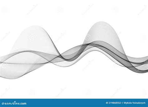 L Neas Lisas Plateadas Onda Sobre Fondo Blanco Dise O Vectorial