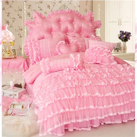 Korean Princess Style Cake Layers Bedding Set Twin Full Queen King Size