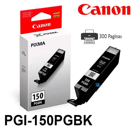 Tinta Canon PGI 150PGBK Negro MG 6210 5410 Original G Limagars Peru