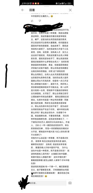 牆內網友在油管對民進黨的評論 R China Irl