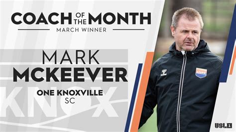 Knoxvilles Mark Mckeever Voted Usl League One Coach Of The Month For March