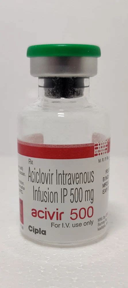 Aciclovir Intravenous Infusion Ip Mg Packaging Size Mg Vial At