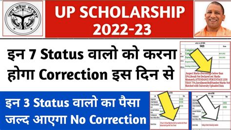 Up Scholarship Status 2022 Up Scholarship Correction Date 2022 23 Up