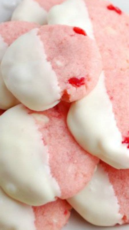 White Chocolate Cherry Shortbread Cookies They Are Buttery And Just