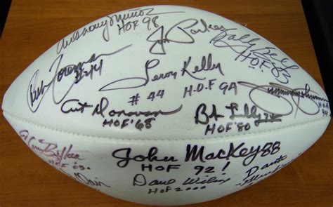 Lot Detail Pro Football Hall Of Fame Football Autographed By 16 Different Football Hall Of