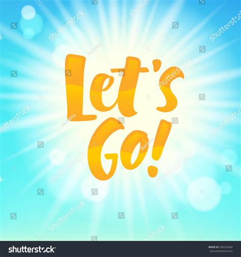 Lets Go Vector Lettering Card Hand Stock Vector Royalty Free