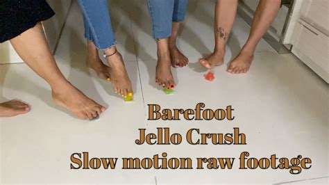 Slow Motion Barefoot Jello Crush Youtube