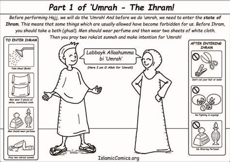 Hajj And Umrah Part 1 Ihram Islamic Coloring Pages Islamic Kids