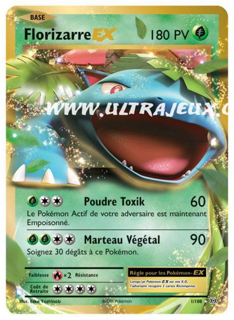 Florizarre Ex 1 108 Carte Pokémon Cartes à l Unité Français UltraJeux