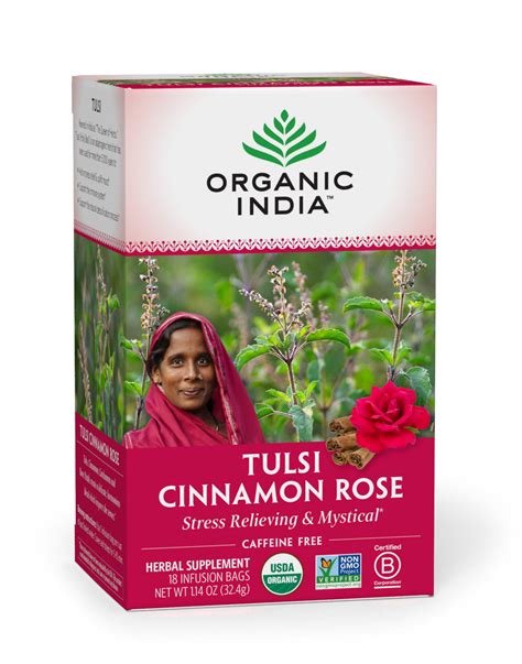 Organic India Tulsi Cinnamon Rose Infusion Bags Bazaardesi