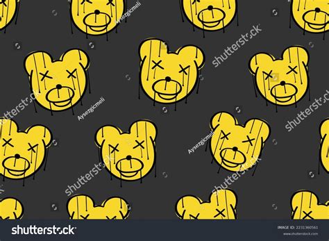 Teddy Bear Smiling Emoji Drawings Seamless Stock Vector (Royalty Free) 2231360561 | Shutterstock