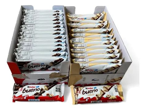 Kit Kinder Bueno White And Ao Leite C60 Unidades Frete Grátis