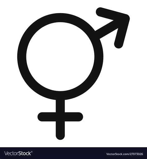 Bisexual Sign Icon Simple Style Royalty Free Vector Image