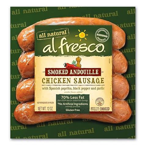 Al Fresco Smoked Andouille Fully Cooked Chicken Sausage 12 Oz Amazon