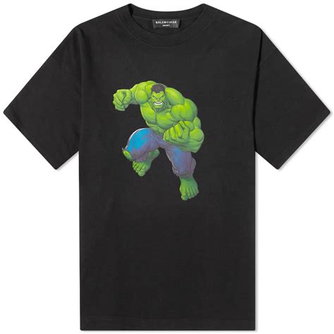 Balenciaga Incredible Hulk T Shirt Black End Sg