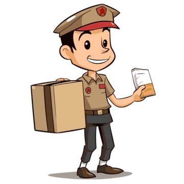 Ups Clipart Cartoon Package Delivery Delivery Man Cartoon Illustrator Illustration Vector, Man ...