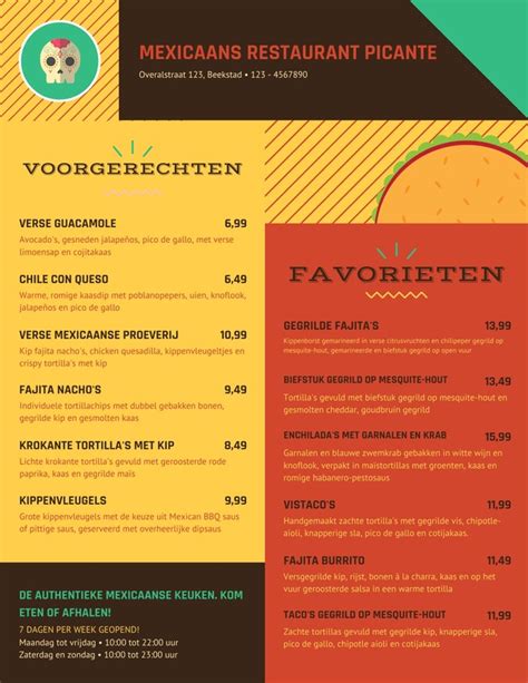 Gratis Je Eigen Afhaalmenu Maken En Afdrukken Canva