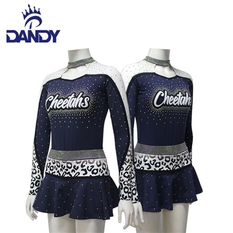 Dandy Custom Dance Team Rhinestone Cheer Costumes Cheerleading Uniform