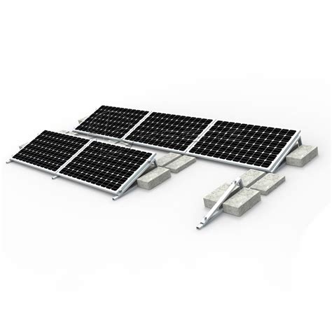 Custom Flat Roof Solar Panel Mounting Structure Brackets Ballast Solar