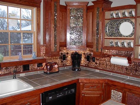 Hammered Copper Backsplash