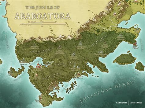 Jungles Of Araboatora Geographic Location In The Continent Of Wordal