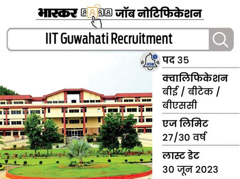 Iit Guwahati Recruitment For The Posts Of Junior Technical