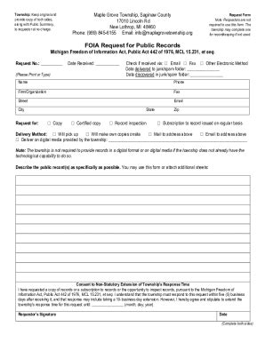 Fillable Online Foia Request Form Docx Fax Email Print Pdffiller