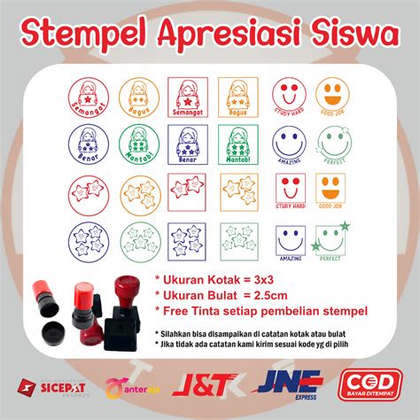 Jual Cetak Stempel Nilai Reward Guru Paud Tk Sd Smp Stempel Koreksi