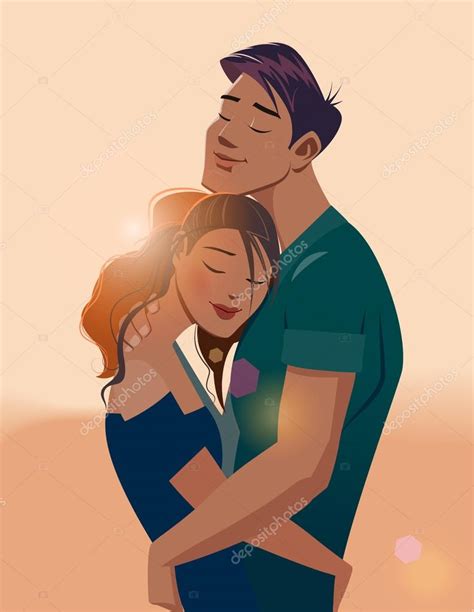 Embraces Of A Loving Couple Stock Vector By ©maxutov 75488119