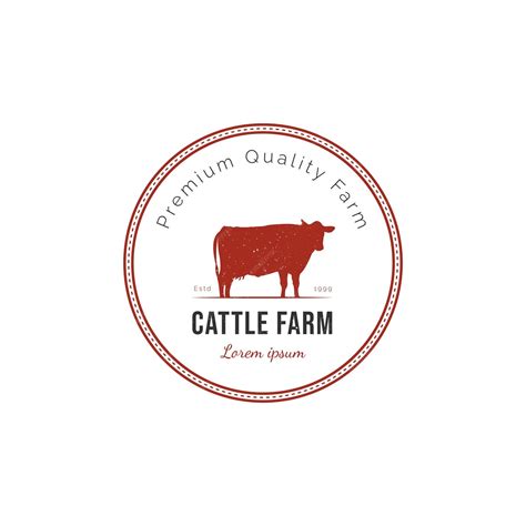 Premium Vector Cattle Farm Logo Design Template Vector