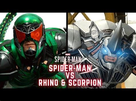 Spider Man Vs Rhino Scorpion Boss Fight Spider Man Remastered