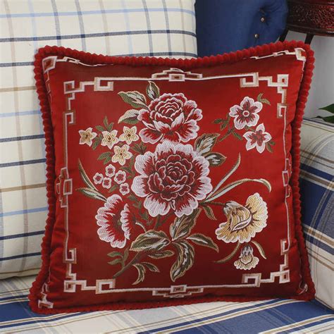 Cheap Embroidery Flower Throw Pillow Cushion Cover Case Home Sofa Decor