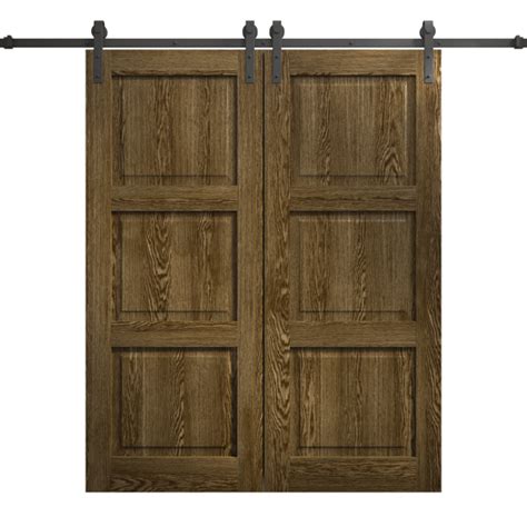 Modern Double Barn Door 72 X 84 Inches Ego 5010 Marble Oak 13ft