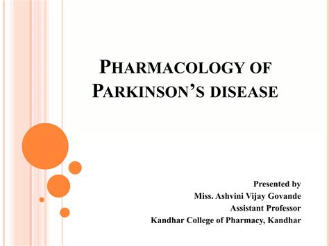 Pharmacology Of Antiparkinsons Drug PPT