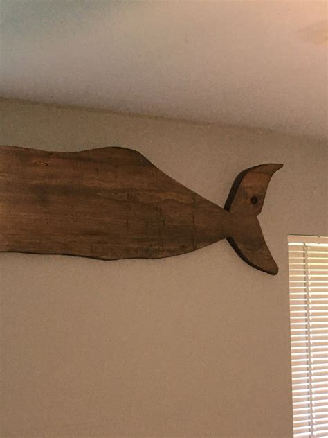 Whale Wall Hanging Beautiful Beach Decor 64 By 13 Inches Etsy