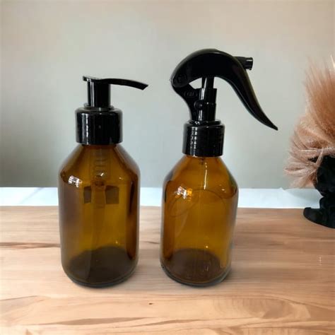 Kit de Frascos de Vidro Âmbar Pump e Borrifador Spray Elo7