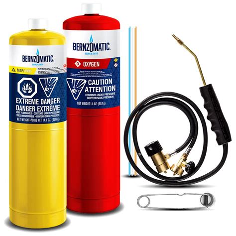 Bernzomatic Ws5500xtk 400g Map Pro And 400g Oxygen Cutting Welding And Brazing Torch Kit