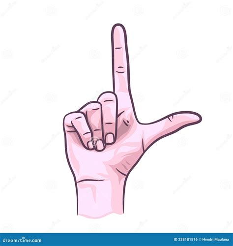 Loser Sign Hand Gesture Vector Illustration Stock Vector - Illustration ...