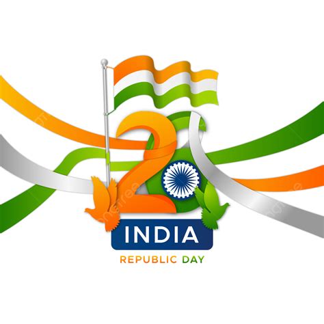 Tipografía Del Día De La República India Con Bandera 26 De Enero Png Dia De La Republica India