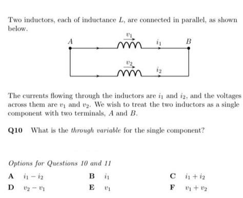 Two Inductors Each Of Inductance L Are Connected In Parallel As Shown