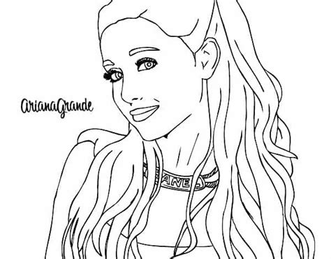 Coloriage Ariana Grande Imprimer Sur Coloriageenfant